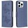 Mobigear Butterfly Housse iPhone 16 Pro Etui Porte-Monnaie - Bleu
