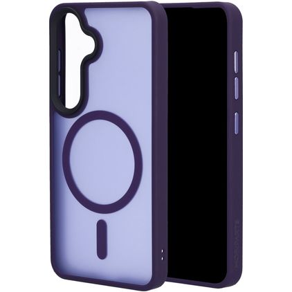 Mobiparts Hardcover Coque Samsung Galaxy S25 MagSafe Coque arrière Rigide - Satin Purple