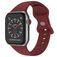 Mobigear Sport Dual Bracelet Silicone Apple Watch Fermeture à clou et passant - 49/46/45/44 mm - Bordeaux