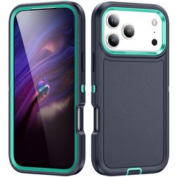 Mobigear Rugged Coque iPhone 18 Pro Max Coque arrière Rigide Anti-Chocs - Bleu