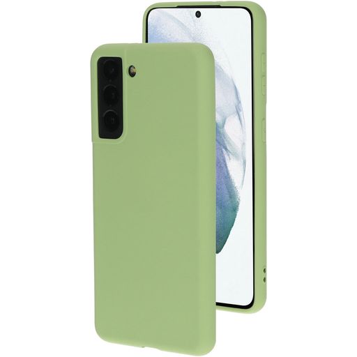 Mobiparts Coque Samsung Galaxy S21 Coque arrière en Silicone - Pistache Green