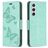Mobigear Butterfly Housse Samsung Galaxy S23 Etui Porte-Monnaie - Vert