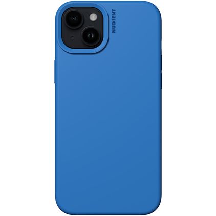 Nudient Base iPhone 15 Plus Silicone Coque arrière - Vibrant Blue