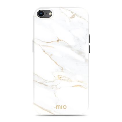 MIO Coque iPhone SE (2022) MagSafe Coque arrière Rigide - White Marble