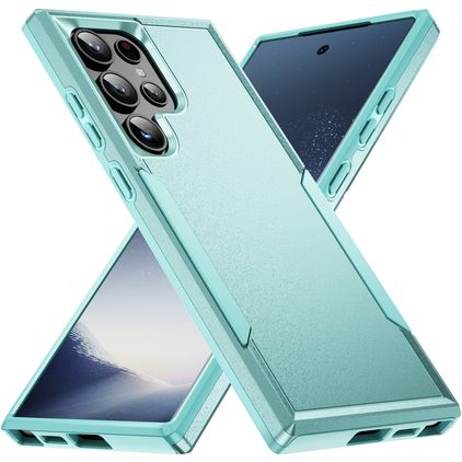 Mobigear Heavy Armor Samsung Galaxy S24 Ultra Plastique rigide Coque arrière Antichoc - Vert