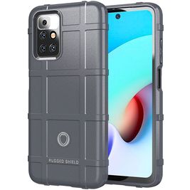 Mobigear Rugged Shield Coque Xiaomi Redmi 10 4G Coque arrière en TPU Souple Anti-Chocs - Gris