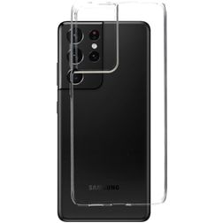 Mobiparts Classic Coque Transparente Samsung Galaxy S21 Ultra Coque arrière en TPU Souple - Transparent