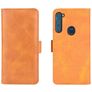 Mobigear Slim Magnet Motorola One Fusion Plus Étui Portefeuille - Cognac