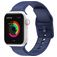 Mobigear Dashed Bracelet Silicone Apple Watch Fermeture boucle ardillon - 42/41/40/38 mm - Dark Blue