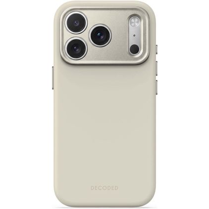 Decoded AntiMicrobial Coque iPhone 18 Pro Max MagSafe Coque arrière en Silicone - Pebble Grey