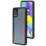 Mobiparts Rugged Clear Coque Samsung Galaxy A51 Coque arrière Rigide Anti-Chocs - Transparent / Noir