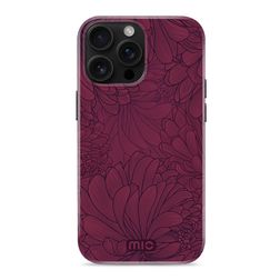 MIO iPhone 16 Pro MagSafe Plastique rigide Coque arrière - Berry Blooms