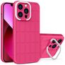 Mobigear Cube Coque iPhone 14 Plus Coque arrière Rigide avec Support Amovible - Magenta