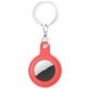 Mobigear Keychain Coque Apple AirTag Porte-clés en Silicone Souple - Rouge