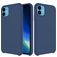 Mobigear Rubber Touch Coque iPhone 11 Coque arrière en Silicone - Bleu Marin