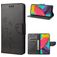 Mobigear Flowers Housse Samsung Galaxy M53 Etui Porte-Monnaie - Noir