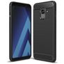 Mobigear Brushed Slim Coque Samsung Galaxy A8 (2018) Coque arrière en TPU Souple - Noir