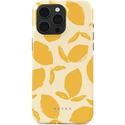 Burga Tough Coque iPhone 15 Pro Coque arrière Rigide Anti-Chocs - Lemon Tart