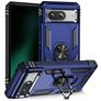 Mobigear Armor Ring Coque Google Pixel 8a Coque arrière Rigide Anti-Chocs avec Anneau-Support - Bleu