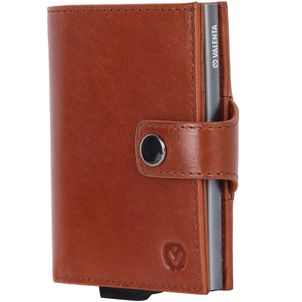 Valenta Card Case Plus - Porte Cartes en - 8 Cartes - Marron