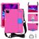 Mobigear HexStrap Coque iPad Air 5 (2022) Coque arrière en Plastique rigide,EVA + Porte-crayon + Bandoulière + Support Amovible - Rose