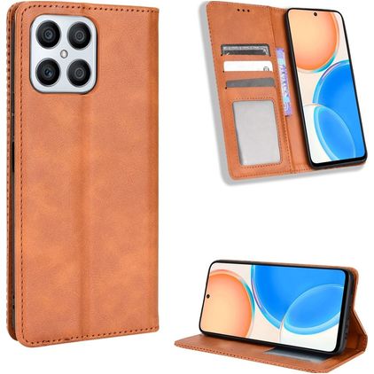 Mobigear Sensation Housse HONOR X8 Etui Porte-Monnaie - Marron