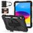 Mobigear SureGrip Xtreme Coque iPad 11 (2025) Coque arrière en Plastique rigide,Silicone + Bandoulière + Support Amovible - Noir