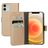 Mobiparts Saffiano Wallet Housse iPhone 12 Pro Etui Porte-Monnaie - Copper