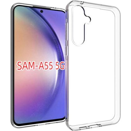 Mobigear Basics Transparent Samsung Galaxy A55 TPU souple Coque arrière - Transparent