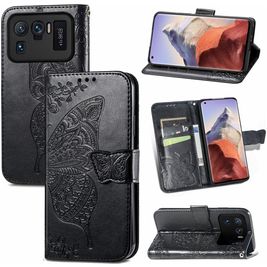 Mobigear Butterfly Housse Xiaomi Mi 11 Ultra Etui Porte-Monnaie - Noir