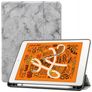 Mobigear Tri-Fold Marble Coque iPad Air 3 (2019) Etui + Porte-crayon - Gris