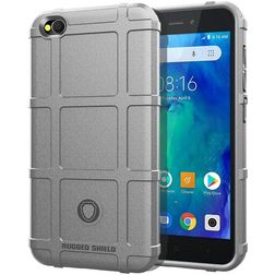 Mobigear Rugged Shield Coque Xiaomi Redmi Go Coque arrière en TPU Souple Anti-Chocs - Gris