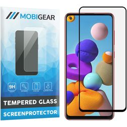 Mobigear Premium Samsung Galaxy A21s Verre trempé Protection d'écran - Compatible coque - Noir
