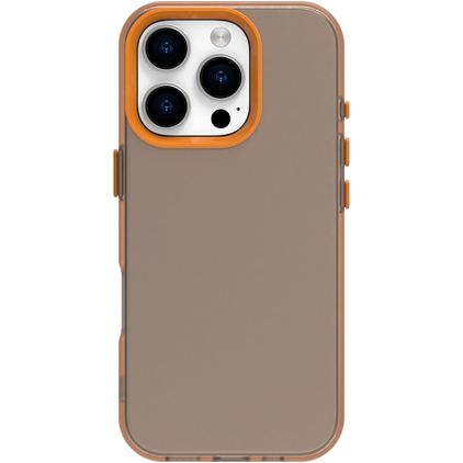 Mobigear Crystal Coque iPhone 16 Pro Coque arrière Rigide - Orange