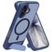 Mobiparts Hardcover Coque iPhone 17 MagSafe Coque arrière Rigide avec Support Amovible - Satin Blue