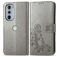 Mobigear Clover Housse Motorola Edge 30 Pro Etui Porte-Monnaie - Gris