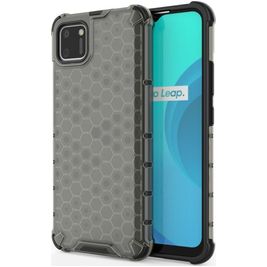 Mobigear Honeycomb Coque Realme C11 (2020) Coque arrière Rigide Anti-Chocs - Gris