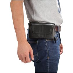 Mobigear Etui de ceinture (max 15 cm x 9 cm) - Pochette de ceinture - Holster - Noir
