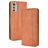Mobigear Sensation Housse Motorola Moto E32s Etui Porte-Monnaie - Marron