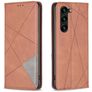 Mobigear Rhombus Slim Housse Samsung Galaxy S25 Plus Etui - Marron