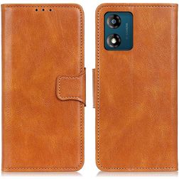 Mobigear Classy Motorola Moto E13 Étui Portefeuille - Cognac