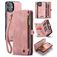 Caseme 008 Housse iPhone 16 Plus Etui avec Coque Détachable Porte-Monnaie - Rose