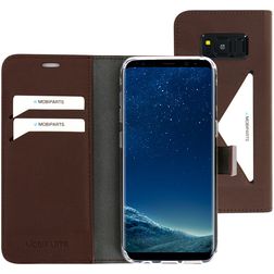 Mobiparts Classic Wallet Samsung Galaxy S8 Étui Portefeuille - Marron