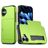 Mobigear Card Coque iPhone 18 Coque arrière Rigide Anti-Chocs avec Porte-Cartes - Vert