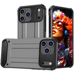 Mobigear Outdoor Coque iPhone 17 Pro Max Coque arrière Rigide Anti-Chocs - Gris