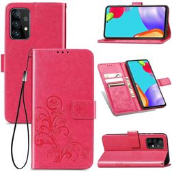 Mobigear Clover Housse Samsung Galaxy A52 Etui Porte-Monnaie - Magenta