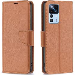 Mobigear Wallet Housse Xiaomi 12T Pro Etui Porte-Monnaie - Marron