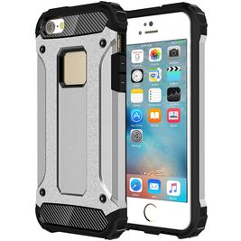 Mobigear Outdoor Coque iPhone 5S Coque arrière Rigide Anti-Chocs - Argent