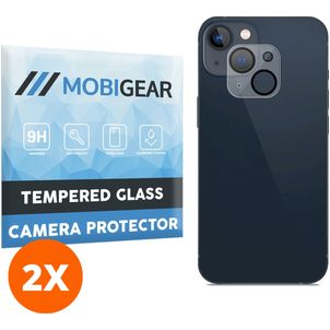 Mobigear iPhone 13 Mini Verre trempé Protection Caméra - Compatible Coque (Lot de 2)