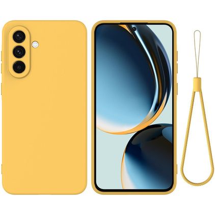 Mobigear Rubber Touch Coque Samsung Galaxy S26 Plus Coque arrière en Silicone - Jaune